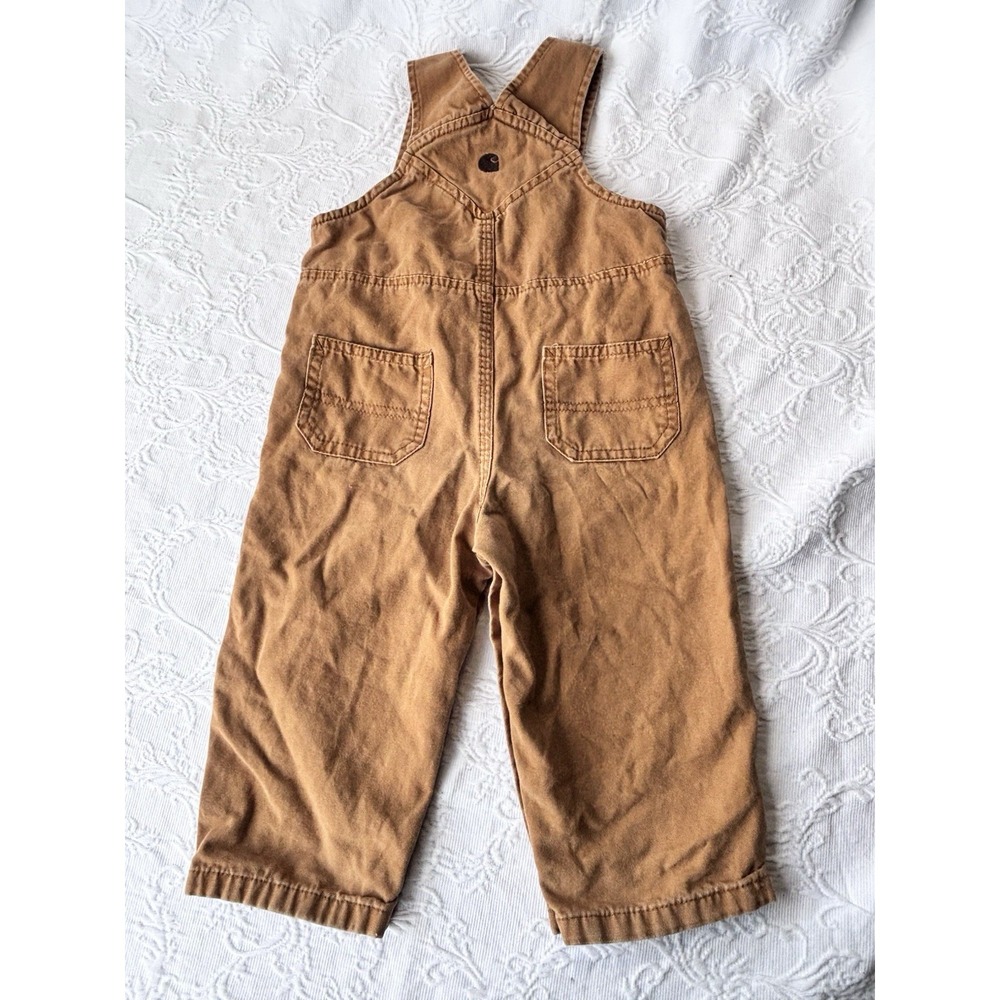 Carhartt Brown Baby Toddler Overalls Size 18M Unisex - Picture 5 of 6